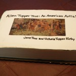 True's biography in cake form courtesy of Edna Peltzmann at a party for the Colorado State Capitol volunteers to meet Victoria Kirby during her visit to Denver.